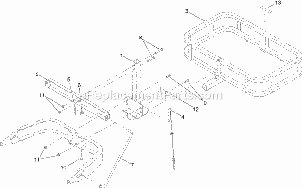 Toro 79030 Cargo Carrier for TimeCutter Series Riding Mower Cargo_Carrier_Assembly Diagram