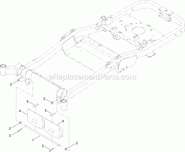 Toro 79033 Front Weight Kit, Titan Series Riding Mower Front Weight Kit Assembly Diagram