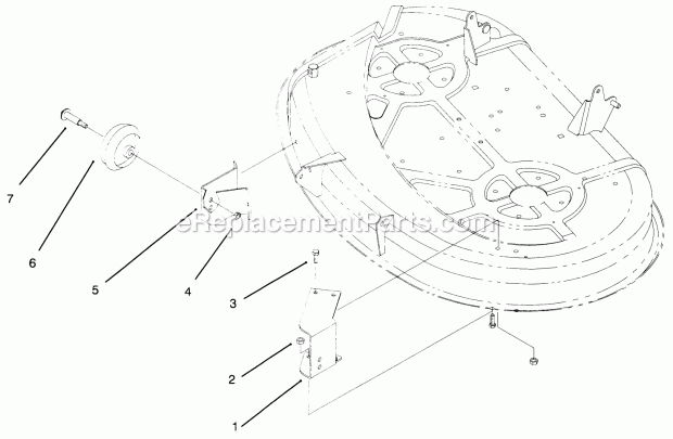 Toro 79182 38-in. Anti-scalp Kit Bracket & Wheel Assembly Diagram