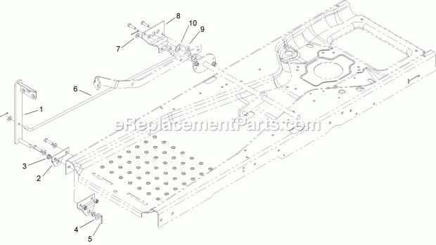 Toro 79313 Foot-assist Cutting Unit Lift Kit, Zero-turn-radius Riding Mowers Pedal and Footlift Assembly Diagram