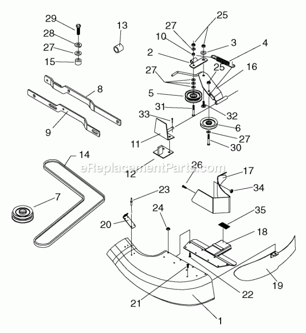 Toro 79465 (9900001-9999999) (1999) Quiet Collector Drive Kit, 60-in. Mower Drive Kit Assembly for 60-in. Mower Diagram