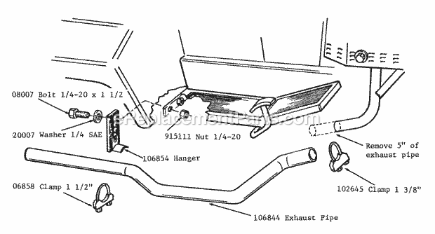 Toro 81260 (1979) Exhaust Extension Exhaust Extension Diagram