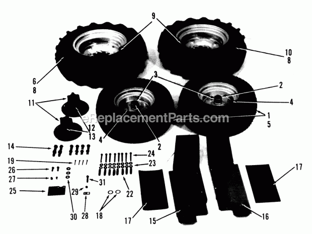 Toro 82823 (1987) Tilling Kit Parts List for Ag Tractor Kit Factory Order No. 82823 Diagram