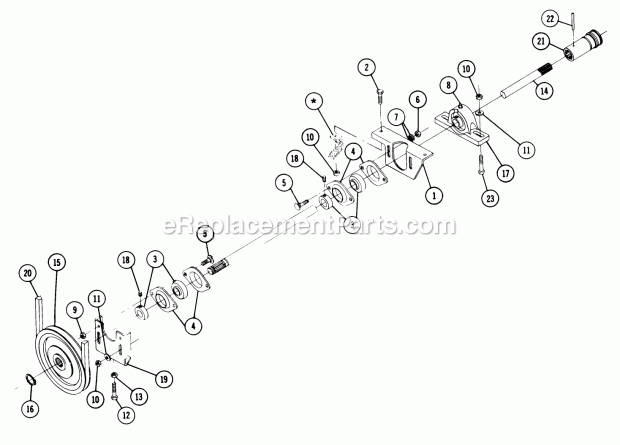 Toro 83222 (1974) Rear Pto Parts List-Rear Power Take-Off Model 8-3222 for 60-in. Mower and 38-in. Tiller(Factory Order Number 8-3222 Diagram