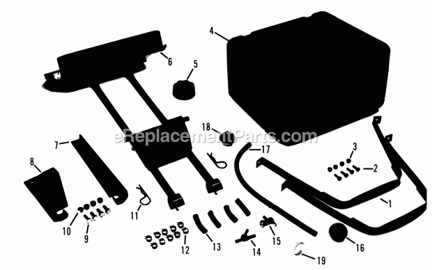 Toro 83300 (1989) Fuel Tank Parts List-Auxiliary Fuel Tank Vehicle Identification Number 83300 Diagram
