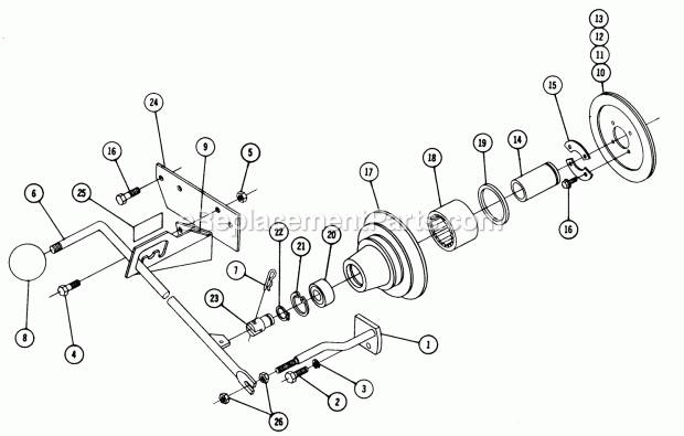 Toro 83311 (1969) Pto Kit, Tractor Parts List-Power Take-Off Model 8-3311 Diagram