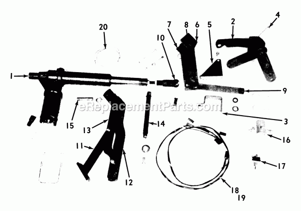 Toro 84222 (1975) Electric Lift Parts List-Electric Lift Accessory Factory Order Number 8-4222 Diagram