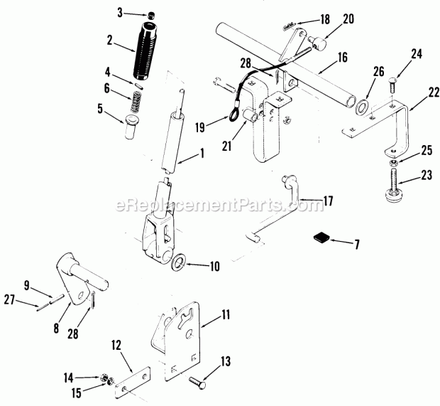 Toro 84321 (1980) Attachment Lift Parts List for Attachment Lift Factory Order Number 8-4321 Diagram