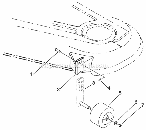 Toro 85-7400 52-in. Gage Wheel Gage Wheel Assembly Diagram