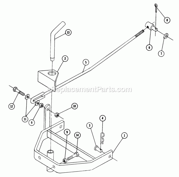 Toro 85311 (1969) Clevis Hitch Parts List Clevis Hitch Type -in.A-in. Diagram