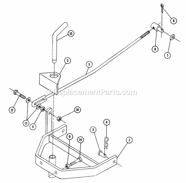 Toro 85311 (1971) Clevis Hitch Parts List Clevis Hitch Type -in.A-in. Diagram