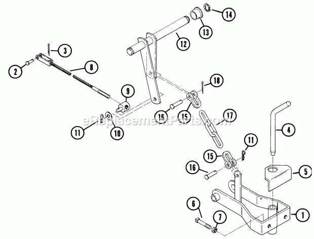 Toro 85512 (1976) Clevis Hitch Parts List-Clevis -in.Type A-in. Hitch (Factory Order Number 8-5512) Diagram