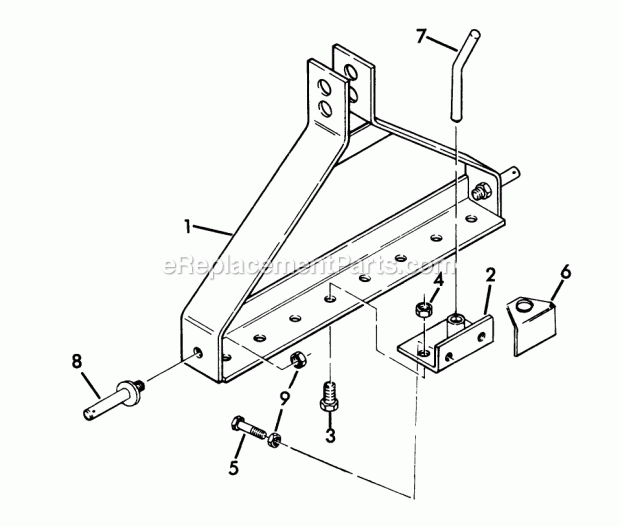 Toro 85570 (1976) Hitch Adapter Hitch Adapter - Factory Order Number 8-5570 Diagram