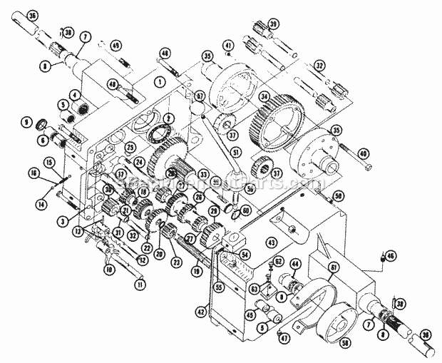 Toro 855 (1965) Lawn Tractor Transmission Parts List Diagram
