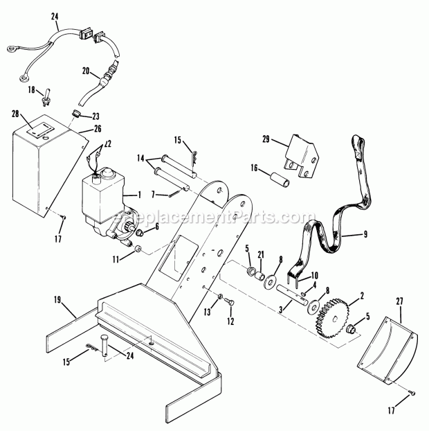 Toro 85641 (1976) Electric Lift Parts List for Rear Electric Lift Factory Order Number 8-5641 Diagram