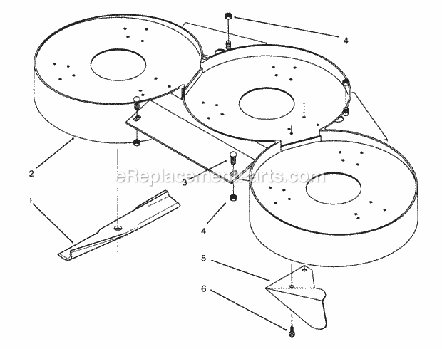 Toro 86001 (2000001-2999999) (1992) Recycler Kit, 42-in. Rear Discharge Mower Kit Contents Diagram