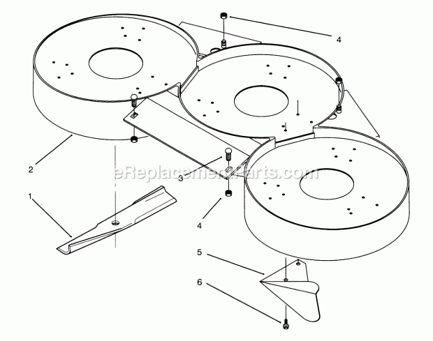 Toro 86001 (3900001-3999999) (1993) Recycler Kit, 42-in. Rear Discharge Mower Kit Contents Diagram