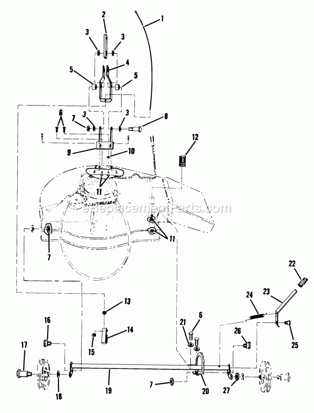Toro 86715 (1976) Height Adjustment Kit Parts List-Height Adjust Kit Factory Order Number 8-6715 Diagram