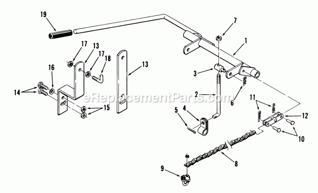 Toro 86717 (1978) Mower Lift Parts List for Transport Lift Factory Order Number 8-6717 Diagram