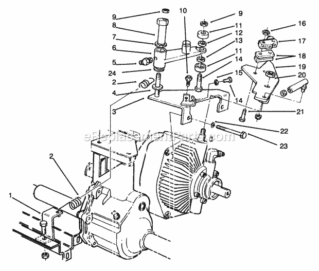 Toro 92-8948 Traction Pedal, Proline/groundsmaster 118 Soft Traction Pedal Diagram