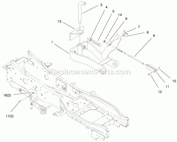 Toro 94-7800 Clevis Hitch Hitch Assembly Diagram