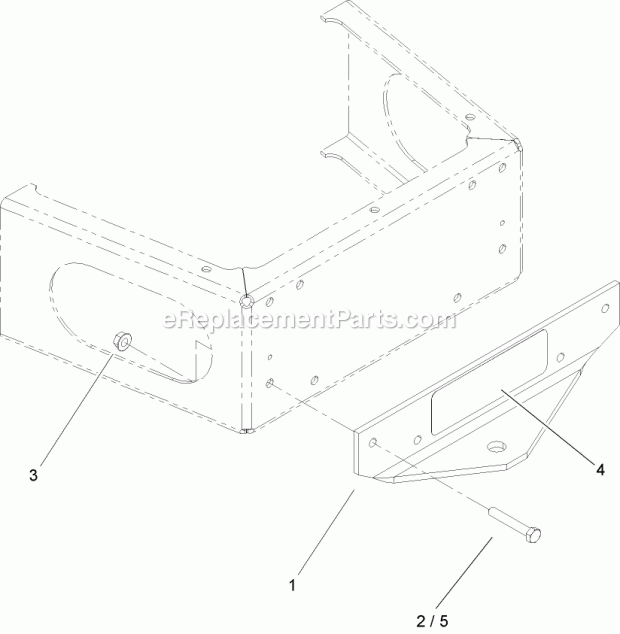 Toro 99-8924 Hitch Kit. Z100 And Z400 Series Z Master Mowers Hitch Assembly Diagram