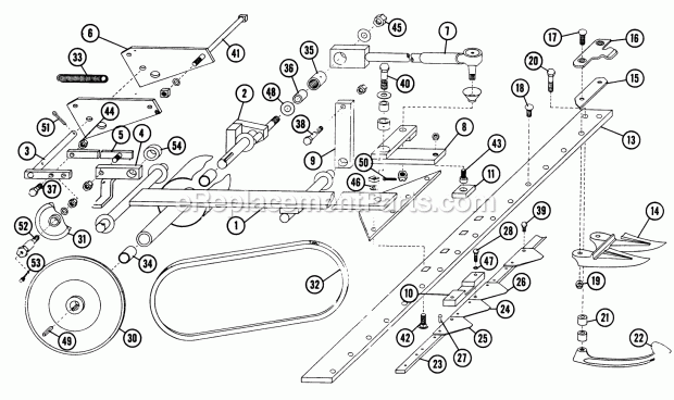 Toro CBR-32 (1960) 32-in. Sickle Mower Parts List for Cbr-32 Diagram