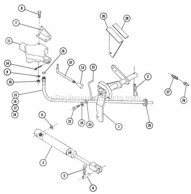 Toro HY-6 (1966) Hydraulic Lift Parts List Hy-6 Diagram