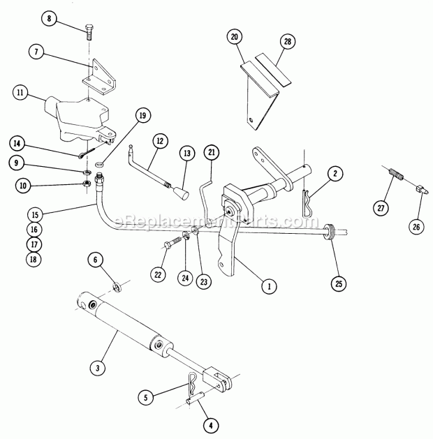 Toro HY-6 (1967) Hydraulic Lift Parts List Hy-6 Diagram