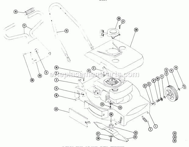 Toro L-518 (1966) 18-in. Lawnmower Parts List L-518 Reo Mower Diagram