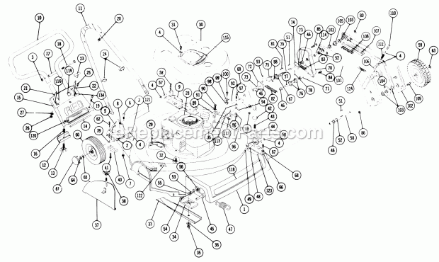Toro LCP-2147-1 (1968) Regal Iv Mower Parts List for Lcp-2147-1 Diagram