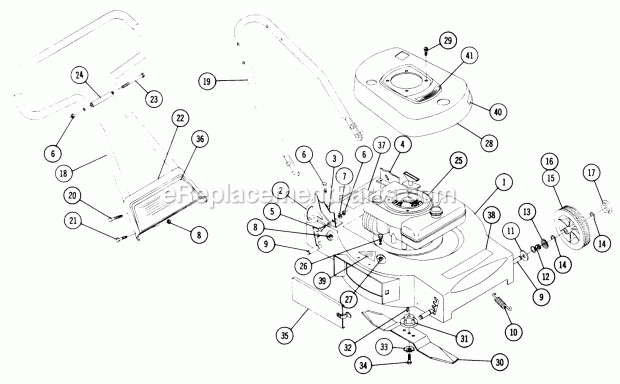 Toro LS-1827 (1967) Challenger Mower Parts List for Reo Mower-Challenger Model Ls-1827 Diagram