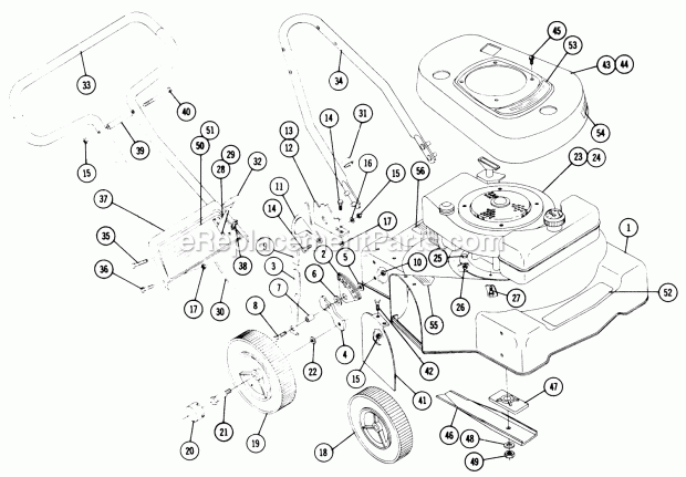 Toro LS-2047 (1967) Challenger Iv Mower Parts List for Reo Mowers-Challenger Ii Diagram