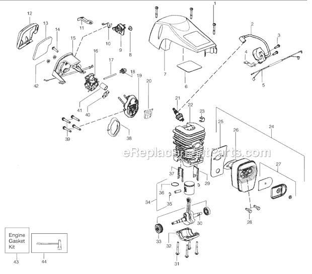 Poulan PP4218AVX Parts List and Diagram : eReplacementParts.com