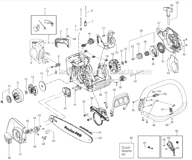 Poulan 2150 Chainsaw Parts Diagram