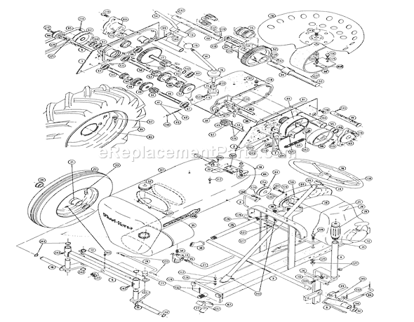 Toro RJ-59 (1959) Lawn Tractor Model Rj-58-59 Parts List Diagram