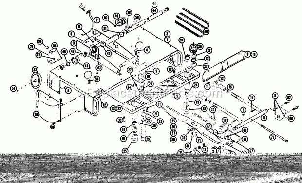 Toro RM-323 (1963) 32-in. Rear Discharge Mower Parts List Diagram