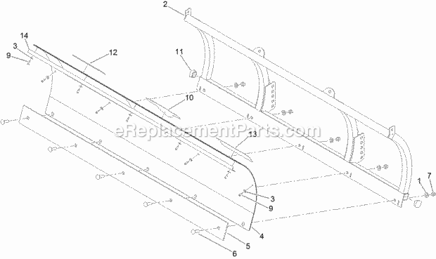 Toro STB13567 (400000000-999999999) 5ft Straight-blade With Edge, Atv And Mid-size Utv, 2017 Straight Blade Plow Assembly No. Stb13500 Diagram