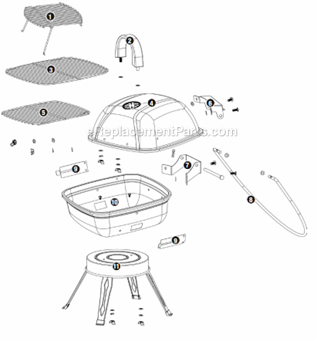 Uniflame CBT702WB Outdoor Charcoal Barbeque Grill Page A Diagram