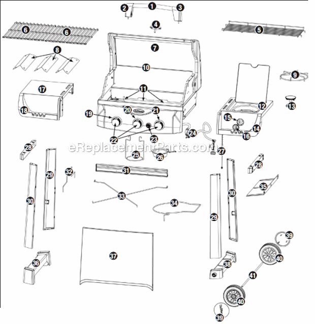 Uniflame GBC981W Outdoor LP Gas Barbeque Grill Page A Diagram