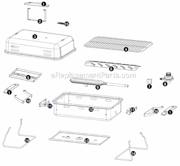 Uniflame GBT1302W Outdoor LP Gas Barbeque Grill Page A Diagram