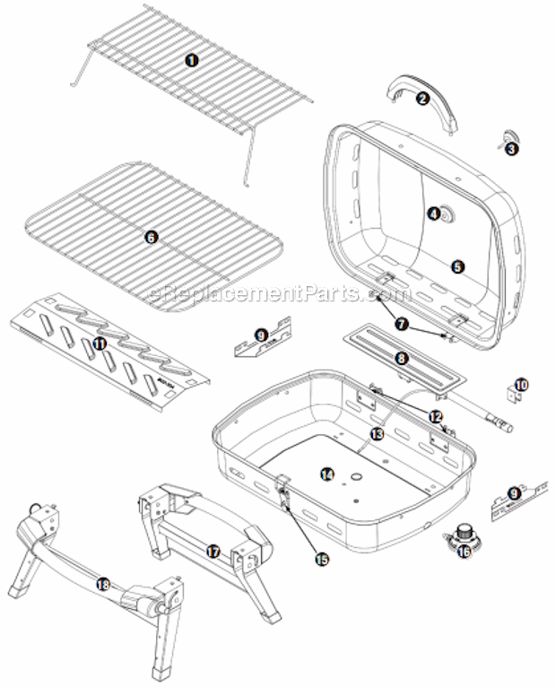 Uniflame GBT926W Outdoor LP Gas Barbeque Grill Page A Diagram