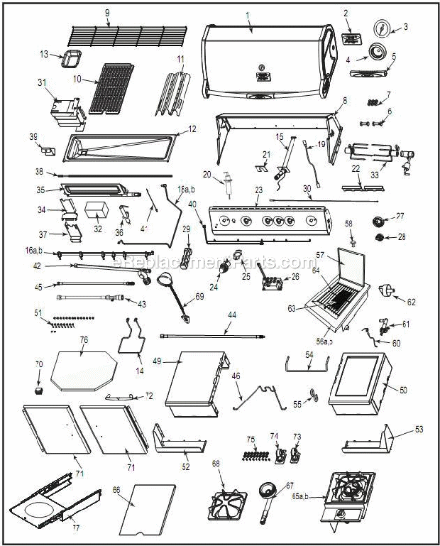 Vermont VCS323SS Gas Grill Page A Diagram