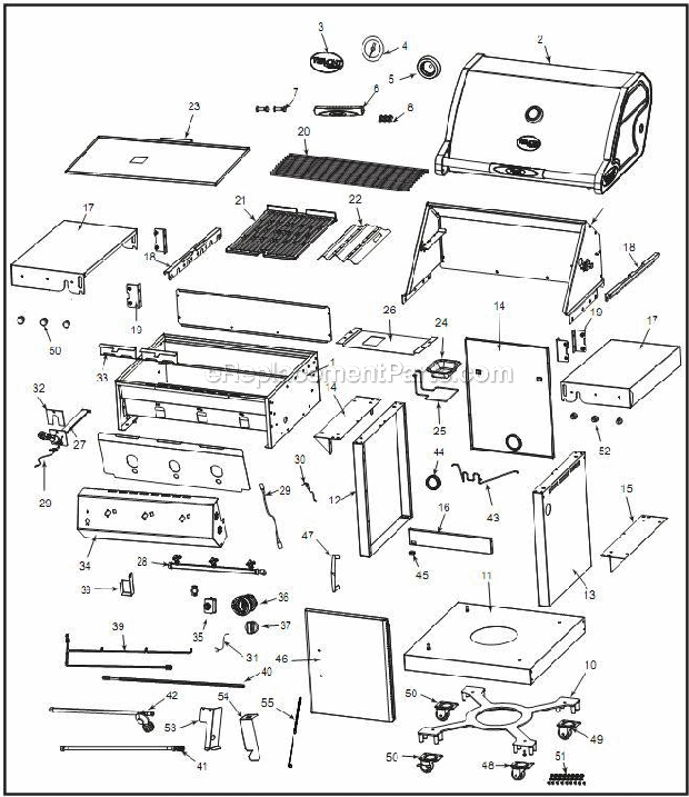 Vermont VCT323SS Gas Grill Page A Diagram