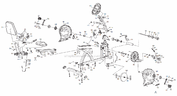 Vision Fitness R2050 (RB110)(2007) Bike - Recumbent Page A Diagram