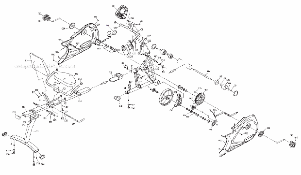 Vision Fitness R2100 (RB54)(2002-2003) Bike - Recumbent Page A Diagram