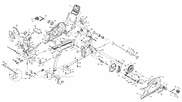 Vision Fitness R2200HRT (RB115)(2007) Bike - Recumbent Page A Diagram