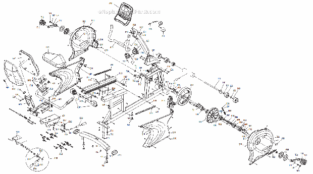 Vision Fitness R2250HRT (RB116)(2007) Bike - Recumbent Page A Diagram