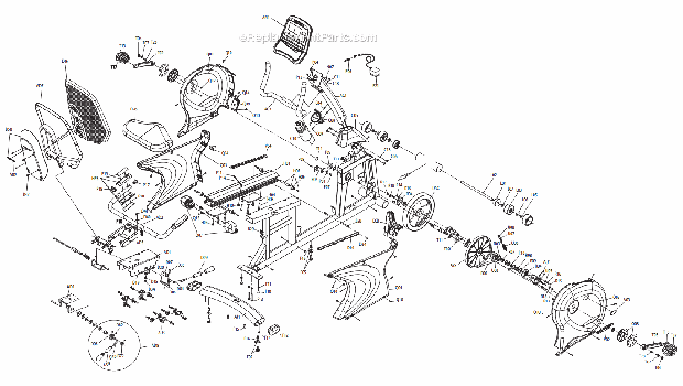 Vision Fitness R2250HRT (RB125)(2008) Bike - Recumbent Page A Diagram