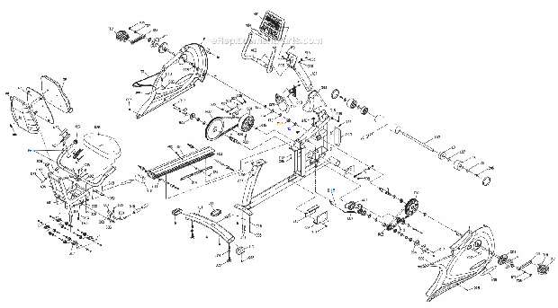 Vision Fitness R2600HRT (RB59)(2002-2003) Bike - Recumbent Page A Diagram